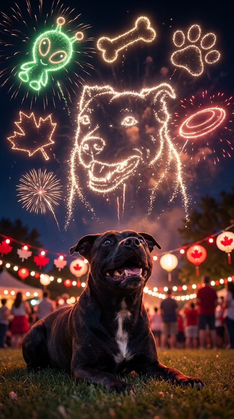 Canada Day Fireworks — AI video template preview