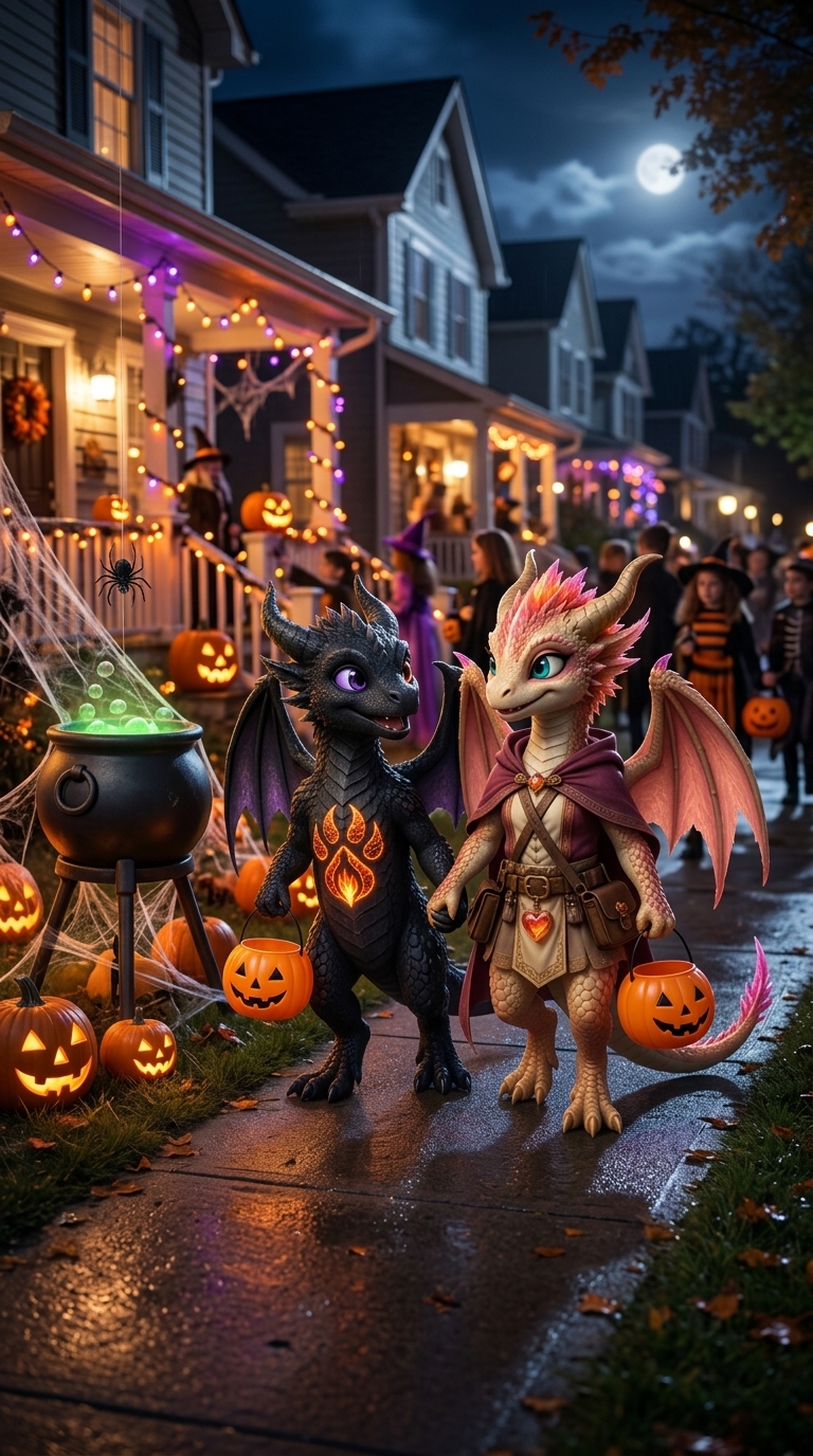 Halloween night out — AI video template preview